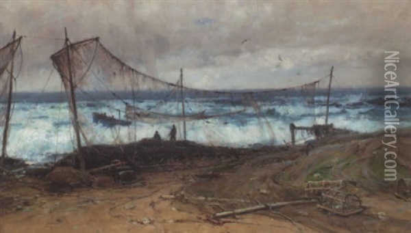 Wind And Wave Oil Painting - Frederic Stuart Richardson