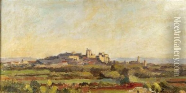 Avignon Vu De Villeneuve Oil Painting - Abel Louis Alphonse Lauvray