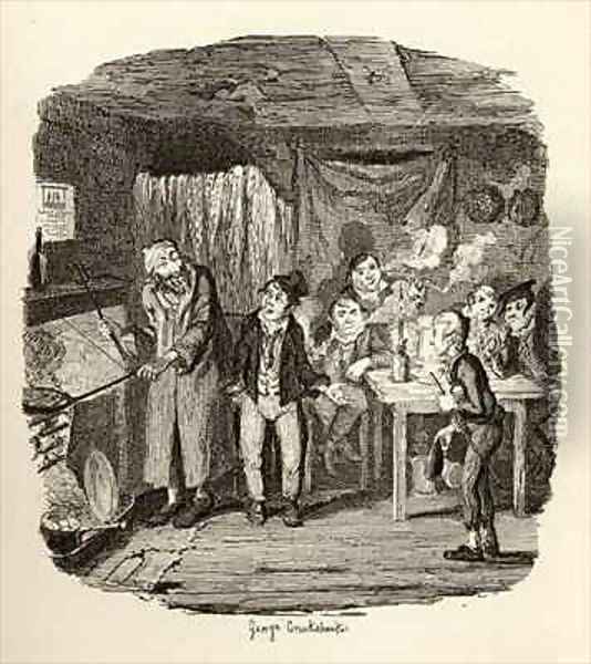 Oliver introduced to the respectable old gentleman Oil Painting - George Cruikshank I