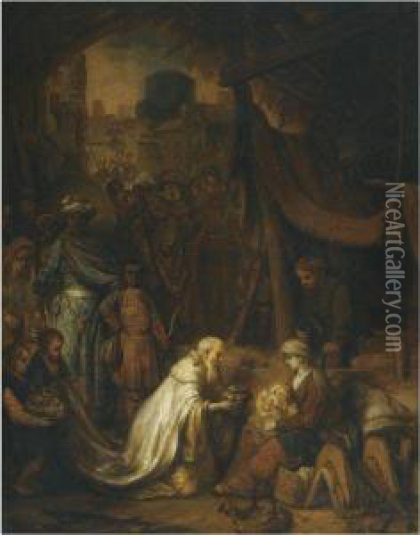 The Adoration Of The Magi Oil Painting - Gerbrand Van Den Eeckhout