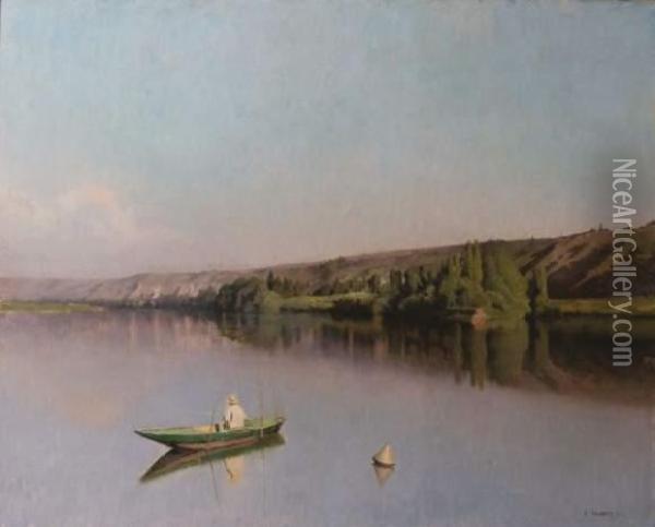 Des Bords De Seine Oil Painting - Emile Louis Foubert