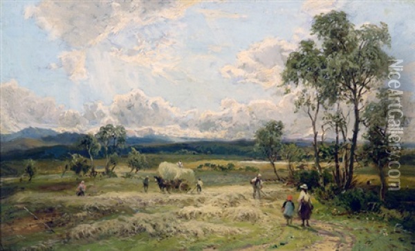 The Hayfield Oil Painting - William Manners
