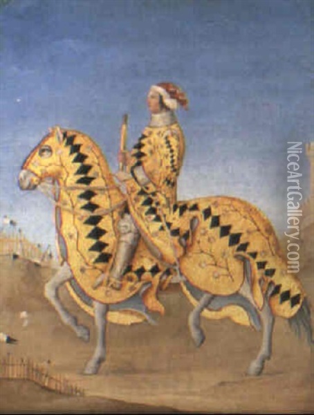 Guidoriccio Da Fogliano Oil Painting - Simone Martini