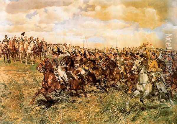 The Battle of Friedland. 1807 Oil Painting - Jean-Louis-Ernest Meissonier
