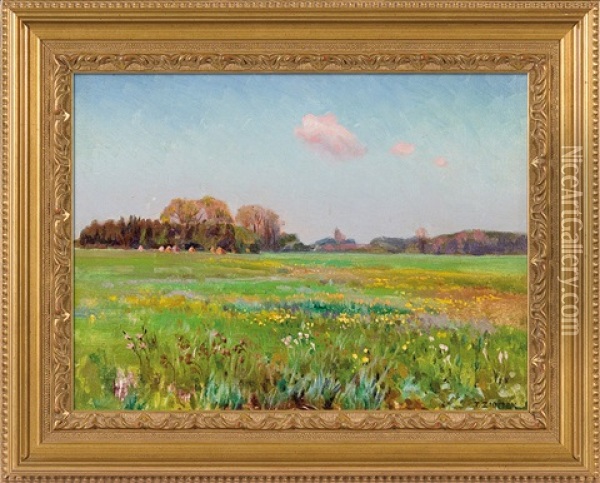 Meadow Oil Painting - Teodor Ziomek