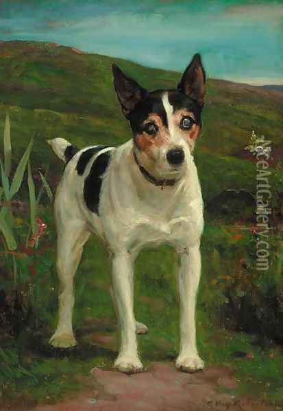Joseph, a Jack Russell terrier Oil Painting - Charles Robertson