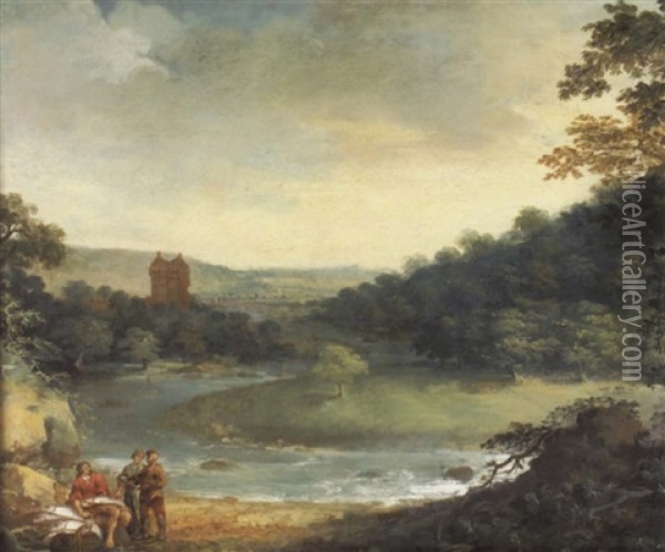 Neidpath Castle Oil Painting - Jacob More