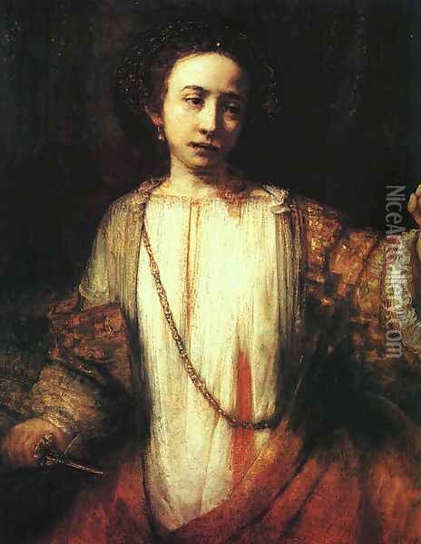 Lucretia 1666 Oil Painting - Rembrandt Van Rijn