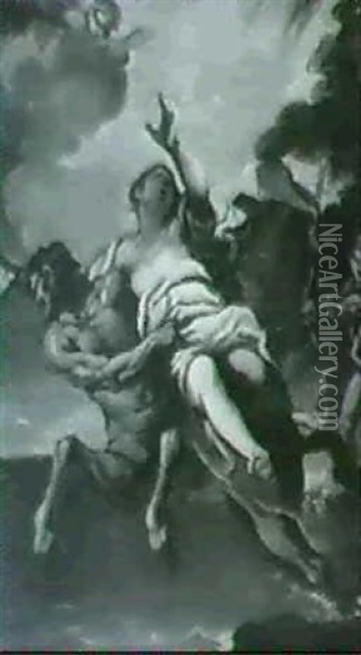 Nessus And Deianeira Oil Painting - Francesco (della Polcevera) Campora