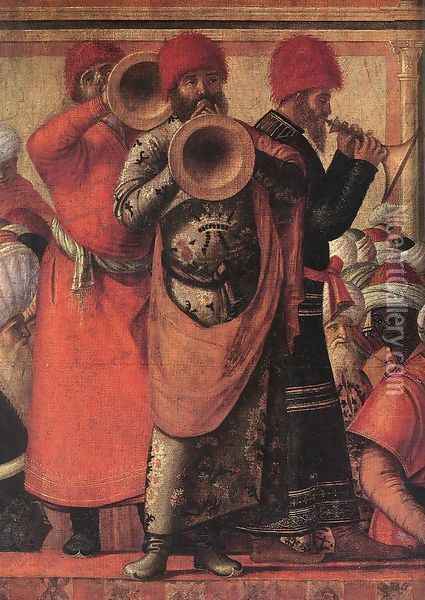 The Baptism of the Selenites (detail 1) 1507 Oil Painting - Vittore Carpaccio