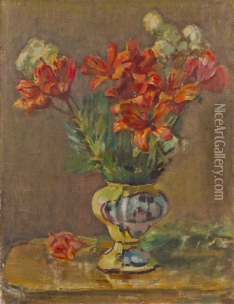 Flowers Oil Painting - Magnus Enckell