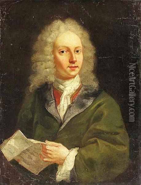 Portrait of a gentleman, said to be Joseph Addison (1672-1719) Oil Painting - Italian School