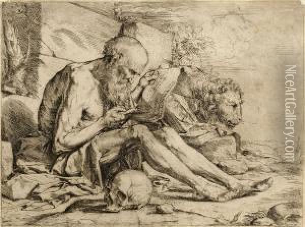St. Jerome In The Wilderness Oil Painting - Jusepe de Ribera
