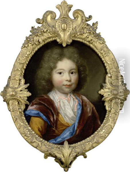 Pair Of Works: Portraits Of A Boy And A Girl Oil Painting - Arnold Boonen