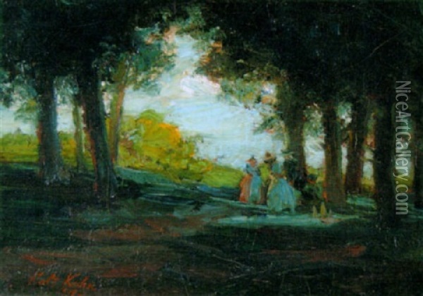 Ladies In The Park Oil Painting - Walt Kuhn