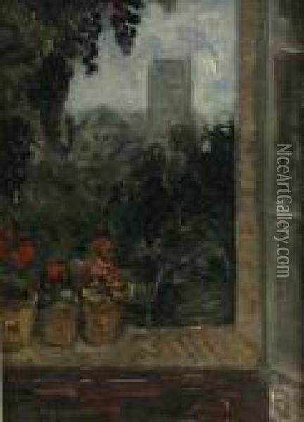 Window View Oil Painting - Pierre Laprade