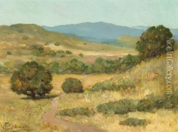 A Path Through The Hills Oil Painting - Frank Coburn