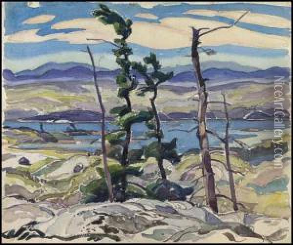 Mcgregor Bay, La Cloche Hills Oil Painting - Franklin Carmichael