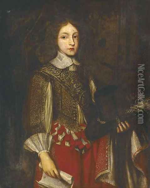 Portrait of James II (1633-1701) when Duke of York Oil Painting - Justus Sustermans