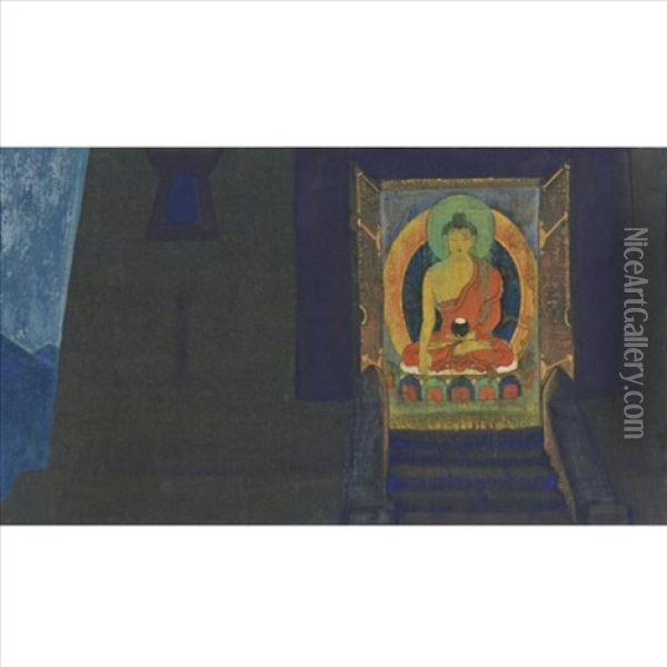 The Light Of Asia Oil Painting - Nikolai Konstantinovich Roerich