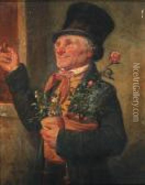 The Old Charmer Oil Painting - Ferdinand de Braekeleer