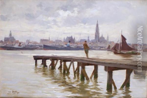 Le Port D'anvers Oil Painting - Henri Saintin