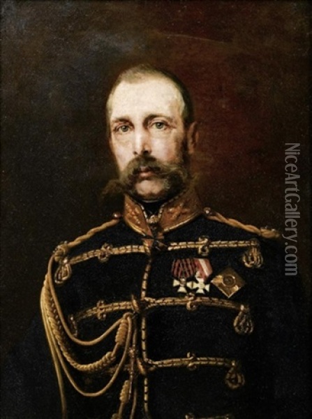 Portrait Of Tsar Alexander Ii Oil Painting - Konstantin Egorovich Makovsky