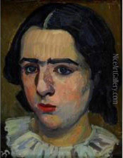 Portrait De Jeune Fille Oil Painting - Paul Schurch