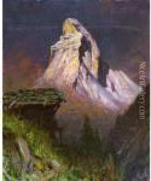 Matterhorn Oil Painting - Albert H. Gos