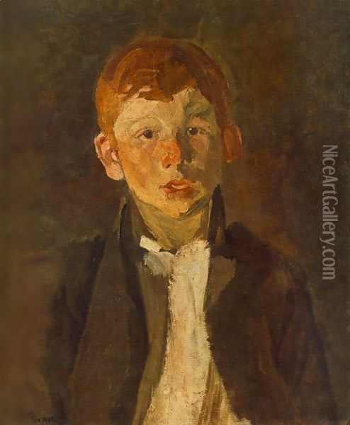 Red haired Gipsy Boy 1903 Oil Painting - Bela Onodi