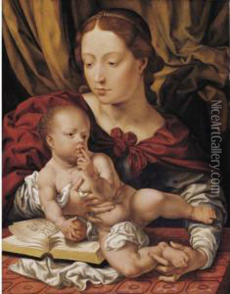 Sold By The J. Paul Getty Museum To Benefit Future Painting Acquisitions
 

 
 
 

 
 Virgin And Child With An Open Book Oil Painting - Jan Mabuse