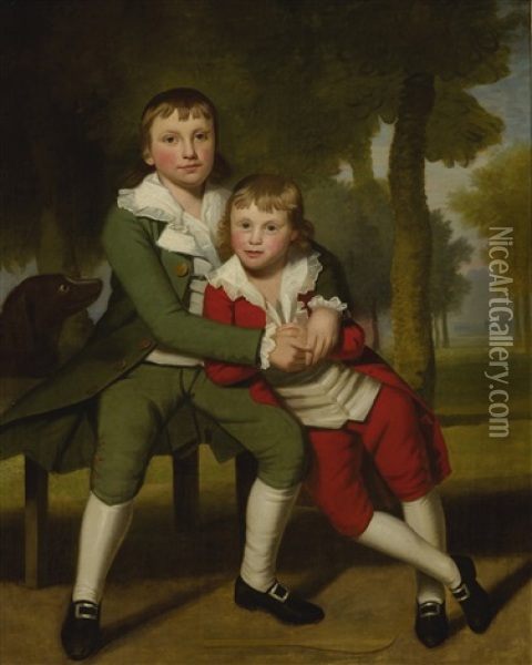 Portrait Of Two Brothers Oil Painting - Ralph Earl