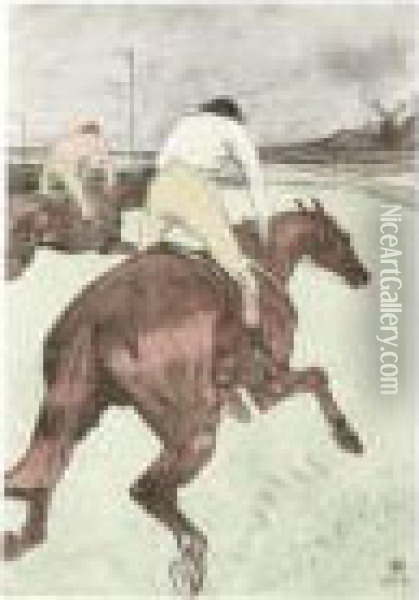 Le Jockey (d. 279; W. 308; Adr. 345) Oil Painting - Henri De Toulouse-Lautrec