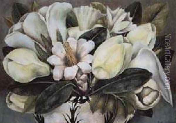 Magnolias Oil Painting - Frida Kahlo