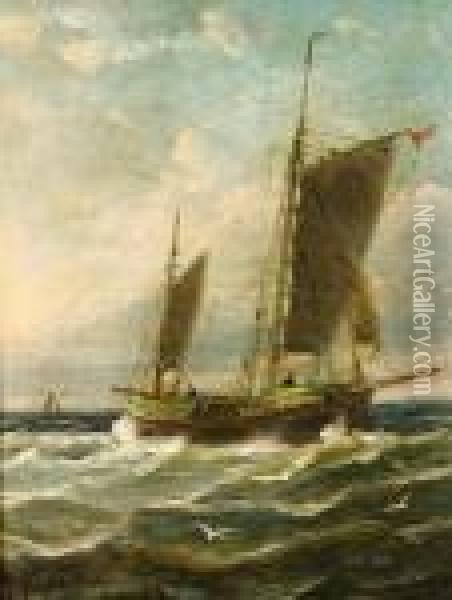 Sailing Vessel Oil Painting - John Moore Of Ipswich