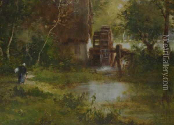 Muhle Am Bach Oil Painting - Leon Richet