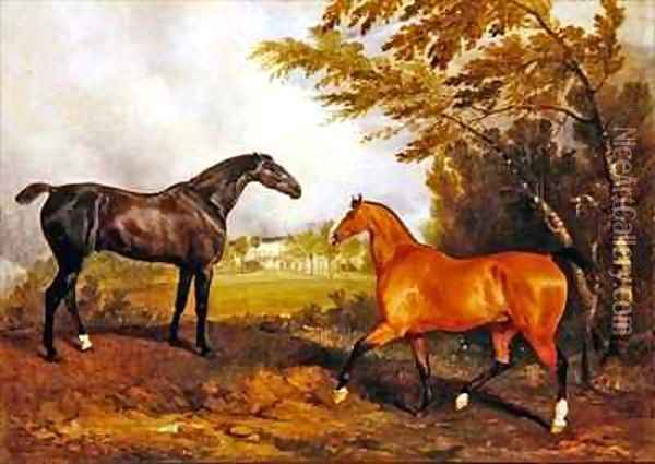 Equestrian Scene Oil Painting - Richard Barrett Davis