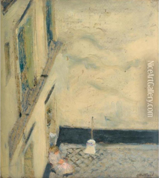 Le Balai Dans La Cour 346 Rue Saint-honore Oil Painting - Jean-Edouard Vuillard