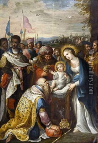 Adoration Des Mages Oil Painting - Frans II Francken
