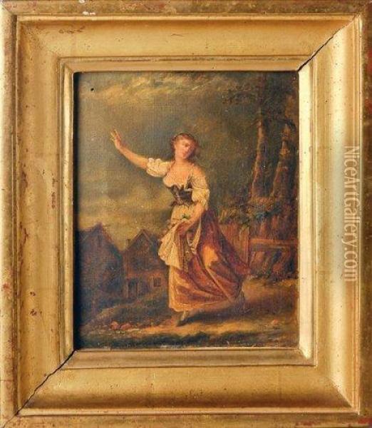 La Marchande De Fleurs Oil Painting - Jean Baptiste Greuze