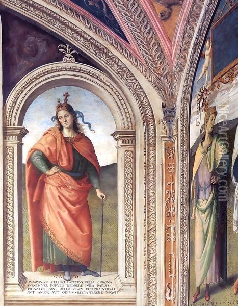 Cato Oil Painting - Pietro Vannucci Perugino