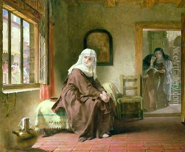 The Novice Oil Painting - Alfred Elmore