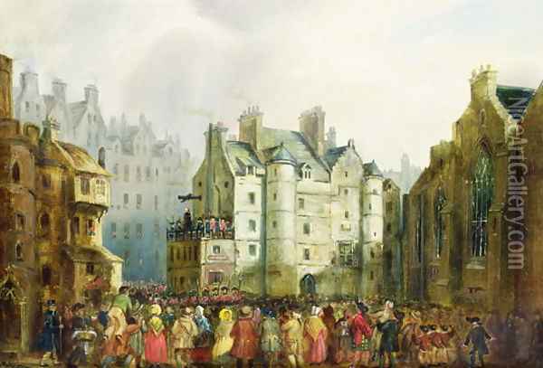 The Execution of Deacon Brodie and George Smith Oil Painting - Alexander Hay Ritchie