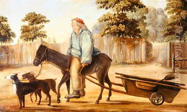The Eccentric Billy Hicks, Shere, 1854 Oil Painting - F. Randoll