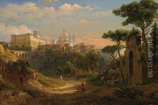 ''ariccia'' (near Rome) Oil Painting - William Russell Smith