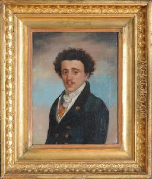 Portrait Of A Gentleman Oil Painting - Adalbert Suchy