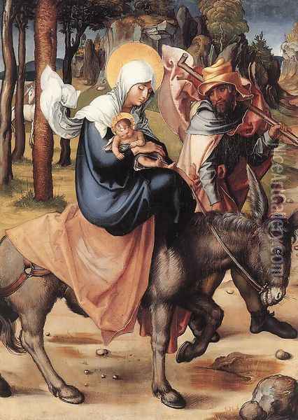 The Seven Sorrows of the Virgin The Flight into Egypt Oil Painting - Albrecht Durer
