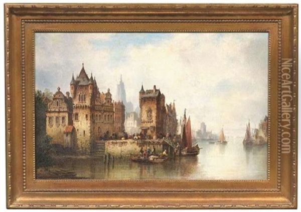 Parti Aus Dem Haag Oil Painting - Ludwig Hermann