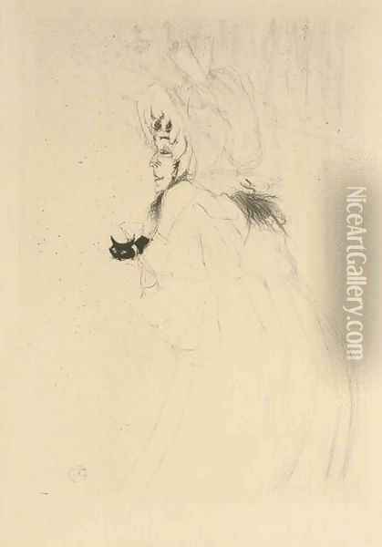 Miss May Belfort saluant Oil Painting - Henri De Toulouse-Lautrec