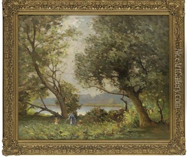 Collecting Firewood Oil Painting - Henry Charles Clifford